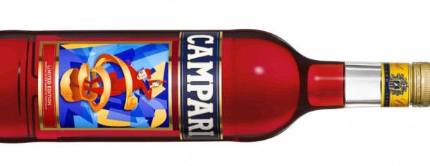 Etykieta projektu Ugo Nespolo w limitowanej Campari